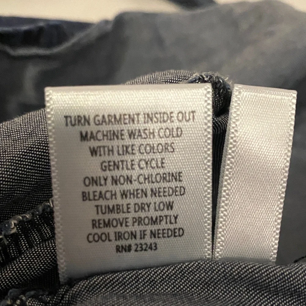 Blue Denim High Neck Top - Picture 10 of 11